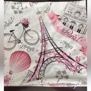 Throw Pillow Cover Paris City‎ Of Love Eiffel Tower 15”x15” Pair